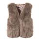 Winter Trend Womens Sleeveless Faux Fur Waistcoat Solid Collor Winter Loose Vest Coat Winter Outerwear Thick Cardigan Vest (Color : BW, Size : M)