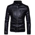 Men Motorcycle Jacket Short Wind- and Waterproof Gentleman Casual Men Long Sleeve Autumn and Winter New Urban Modern Trend Punk Style Men Jacket