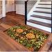 Brown/Green 48 W in Area Rug - Studio M Indian Summer Floral Floor Flair Vinyl Rug - 4 X 6 Ft | Wayfair FF50039