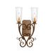 Meyda Lighting Thierry 2 - Light Candle Wall Light Glass/Metal in Brown | 21 H x 14 W x 7 D in | Wayfair 115164