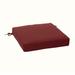 Brayden Studio® Bartul Outdoor Dining Chair Seat Cushion 4" Cushion Synthetic in Red/Brown | 4 H x 21 W x 21 D in | Wayfair