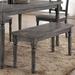 Canora Grey Anuoluwapo Solid Wood Bench Wood in Brown/Gray | 18 H x 40 W x 14 D in | Wayfair 195BBF6916FE42F6A7295D94C35B5E93