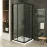 LANABLACK+ Cabine douche H 180 cm porte coulissante transparent 70 x 70 cm