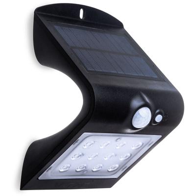 V-tac - Solar-LED Wandleuchte vt 767-2 (8277) mit Sensor, 1,5W, schwarz