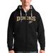 Men's Antigua Black Anaheim Ducks Wordmark Victory Full-Zip Hoodie