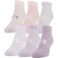 Under Armour Women's Essential Low Cut Socks, 6-Pairs, Mauve Pink Assorted, M (Pack of 6)