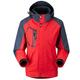 Velvet Hooded Waterproof Men Jacket Sports Pocket Ski Outdoor Mountaineering Men's Coats & Jackets Men's Jacket (Red, XXXXXL)