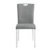 Orren Ellis Side Chair in Faux Leather/Upholstered in Gray | 37 H x 17 W x 24 D in | Wayfair A1E346FB9837493984EA7C16446A1E19