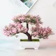 Plantes artificielles en plastique bonsaï petit pot d'arbre fausse plante en pot fleur maison