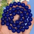 Pierres Naturelles AAA Bleu Royal Calcédoine Jades Perles d'Espacement pour Bijoux Collier
