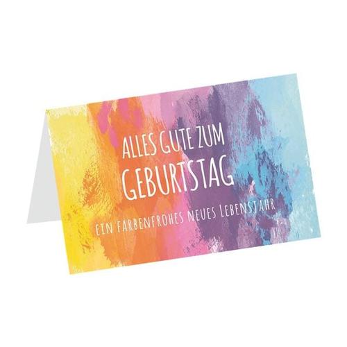 6er-Pack Geburtstagskarten »Farbenfroh«, LUMA KARTENEDITION, 17.5x11.5 cm