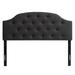 CorLiving Calera Diamond Tufted Fabric Arched Panel Headboard - Full