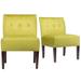 Samantha Velvet Upholstered Nailhead Living Room Slipper Chair