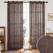 Deconovo Semi Sheer Faux Linen Curtain Panel Pairs(2 Panel)