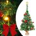 vidaXL Artificial Christmas Tree with Baubles and LEDs Green 2 ft