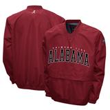 Men's Franchise Club Crimson Alabama Tide Members Windshell V-Neck Pullover Jacket