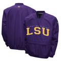 Men's Franchise Club Purple LSU Tigers Members Windshell V-Neck Pullover Jacket
