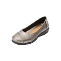 Wide Width Women's The Gab Flat by Comfortview in Gunmetal (Size 7 1/2 W)