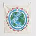 Urban Outfitters Wall Decor | New Uo Embroidered Tapestry “Unity/Hope/Love” | Color: Blue/Green | Size: 21x21”