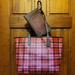 Coach Bags | Coach Reversible Coated Canvas Shadow Plaid City Tote Bag & Pouch F22249 | Color: Brown/Pink | Size: Os