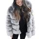 Women Faux Mink Winter Hooded New Faux Fur Jacket Warm Thick Outerwear Jacket Women's coats