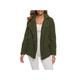 O·Lankeji Plus Size Faux Shearling Jacket for Womens,Long Sleeve Plush Button Coats with Pocket,Solid Color Lapel Outwear for Warm Winter (Color : Green, Size : L)