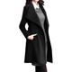 Womens Winter Lapel Wool Coat Trench Jacket Long Sleeve Overcoat Outwear Rain jacket