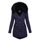 Fashion Solid Women's Casual plus Velvet Thick Winter Slim Coat Jacket jacket
