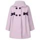 Kaerm Flower Girls Peacoat Lapel Double Breasted Trench Coat Kids Long Sleeve Wool Blend Dress Coat Pink 9-10 Years