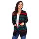 Jianghuayunchuanri Womens Open Front Autumn and Winter Cardigan Jacket Plus Size Knitted Sweater Long Sleeves Loose for Autumn Winter Spring (Color : Blue, Size : M)