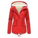 Winter Coats for Women Plus Size Warm Thicken Hooded Parka Outerwear Fleece Lined Plush Faux Fur Windproof Jackets