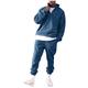 YULONGESS Hooded jumper for men, sports suit, jogging suit, jogging bottoms with pockets, outdoor casual zip tracksuit, long sleeve sports suit, training jacket, sports jacket, tracksuit, Blue- 1, Medium