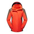 Loiy Men's Jacket Coats Casual Patchwork Thick with Hood Zip Windproof Waterproof Breathable Long Sleeve Cotton Jacket as well as Velvet Padded Winter Parka Pair Models, Orange #6213, XXXXL