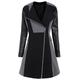 Womens Ladies Warm Plus Size Outwear Long Winter Splicing Zipper Windbreaker Coats jacket