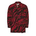Yours London Red & Black Animal Print Oversized Shirt - Women's - Plus Size Curve