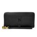 Women's Fossil Black Northeastern Huskies Leather Logan RFID Zip Around Clutch