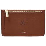 Women's Fossil Brown Virginia Cavaliers Leather Logan Card Case
