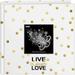 Pioneer Photo Albums Golden Dots Live Laugh Love Designer 200 Pkt 4x6 Photo Album Gold