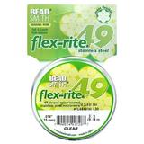 The Beadsmith Flex-Rite Beading Wire 49 Strand .014 Thick 30 Foot Spool Clear