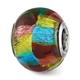 925 Sterling Silver Reflections Multi-colored Metallic Glass Bead; for Adults and Teens; for Women and Men