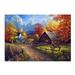 Creative 5D DIY Scenery Design Round Drill Handmade Rhinestone Diamond Painting Embroidery Cross Stitch Arts Craft Kit Living Room Bedroom Passageway Decoration for Adults Kids Children