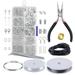 Tomshine Jewelry Making Kit Jewelry Findings Starter Set Jewelry Beading Making and Tools Pliers Silver Beads Wire Starter Tool