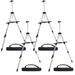 U.S. Art Supply 66 Silver Aluminum Tripod Artist Field Display Easel Stand (Pack of 4) - Adjustable Floor and Tabletop
