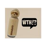 WTH What the Heck Comic Callout Bubble Rubber Stamp for Scrapbooking Crafting Stamping - Mini 1/2 Inch