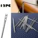 ã€–Follureã€—12PCS Thick Big Eye Sewing Self-Threading Needles Embroidery Hand Sewing Simple