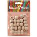 John Bead Euro Wood Beads - Natural Round Large Hole 14 mm x 11 mm Pkg of 25