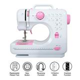 Jaxpety 12 Stitches Sewing Machine Multifunctional Mini Portable Crafting Mending Machine with 2 Speed Control Thread Cutter Sewing Light Drawer Foot Pedal