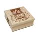 Happy Smiling Christmas Nutcracker Face Square Rubber Stamp Stamping Scrapbooking Crafting - Large 2.75in