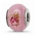 925 Sterling Silver Reflections Pink/Red/Brown Italian Murano Bead; for Adults and Teens; for Women and Men