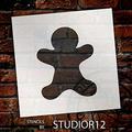 Gingerbread Man Stencil by StudioR12 Fun Christmas Shape Art - Medium 9 x 9-inch Reusable Mylar Template Painting Chalk Mixed Media Use for Crafting DIY Home Decor - STCL1545_3